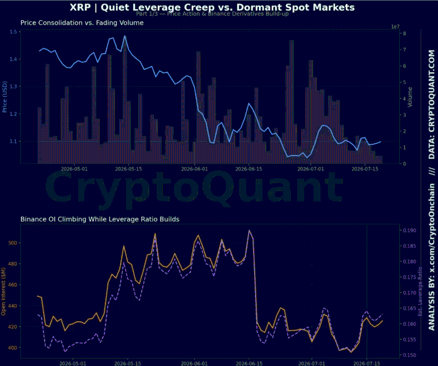 XRP未平仓合约与杠杆率数据