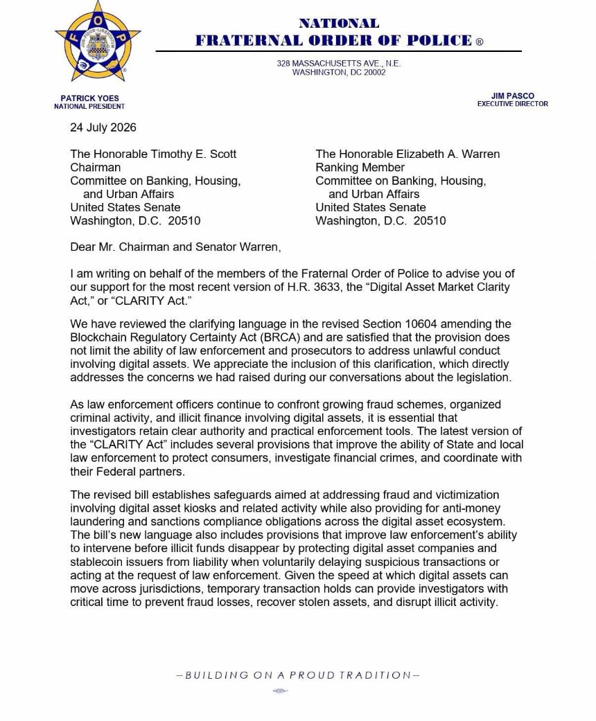 Police group on CLARITY Act