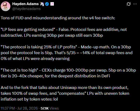 Uniswap Tweet
