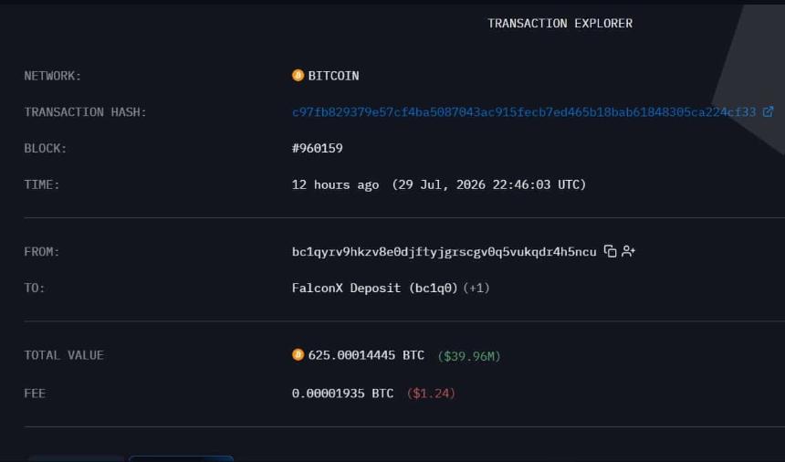 BTC whale transfer