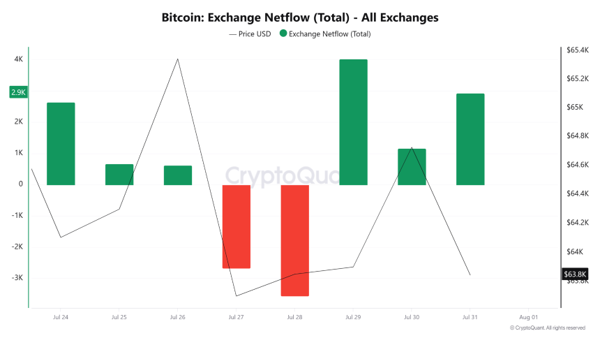 Bitcoin exchange netflow