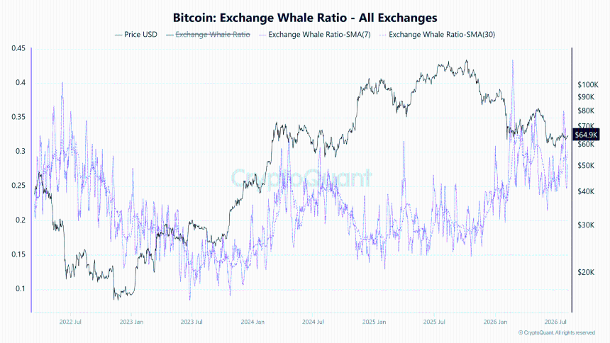 Bitcoin Exchange Whale Ratio