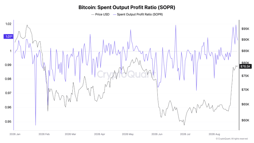 Bitcoin Spent Output Profit Ratio (SOPR)