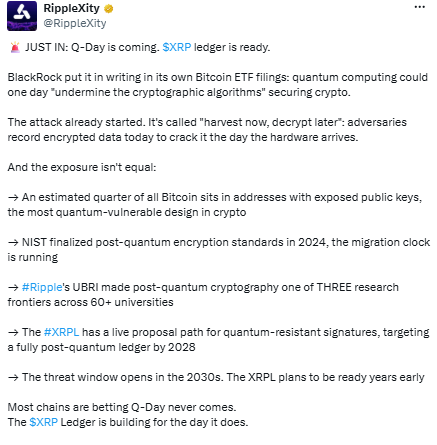 XRPL量子防护路线图